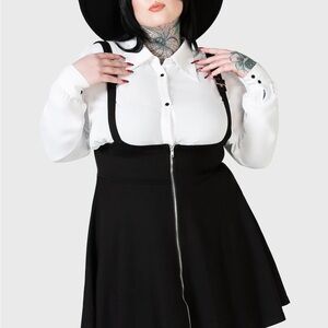 Killstar Suspend Me Black Zippered Skirt